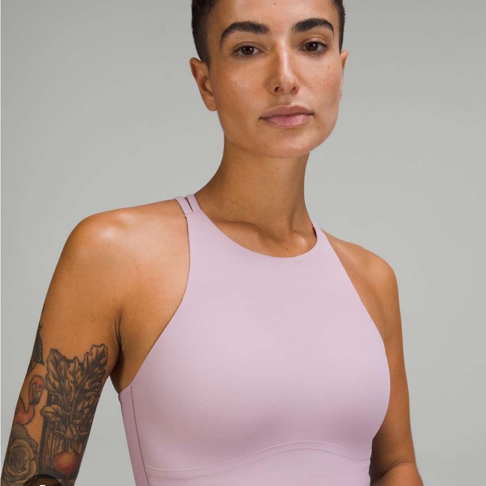 Lululemon High Neck Longline Like a Cloud Bra Light Support B/C, NWOT Sz 14